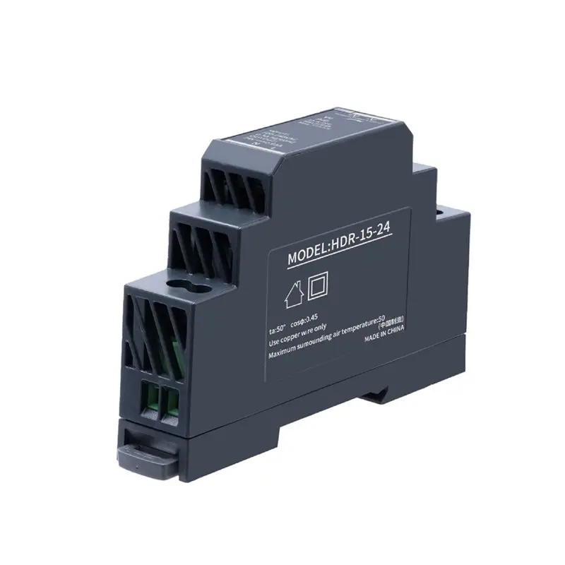 ABUN-HDR Series SMPS 15W/30W/60W DIN Rail Power Supplies, 12V LED Drivers, 100-240VAC For Industrial Motor Battery CCTV
