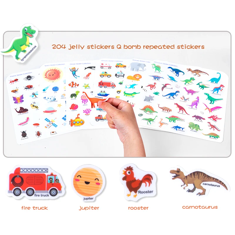 Early Childhood Education Scene Sticker Book Focus Cultivation Quiet Sticker Book Enlightenment Puzzle Cognitive Book For Kids