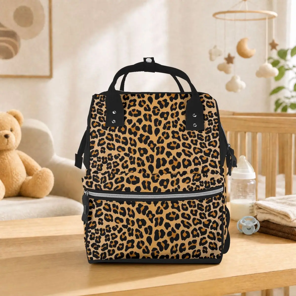 Leopard Print Student Backpack School Bag Hiking Travel Daypack for Men Women Bookbag Shoulder Bags