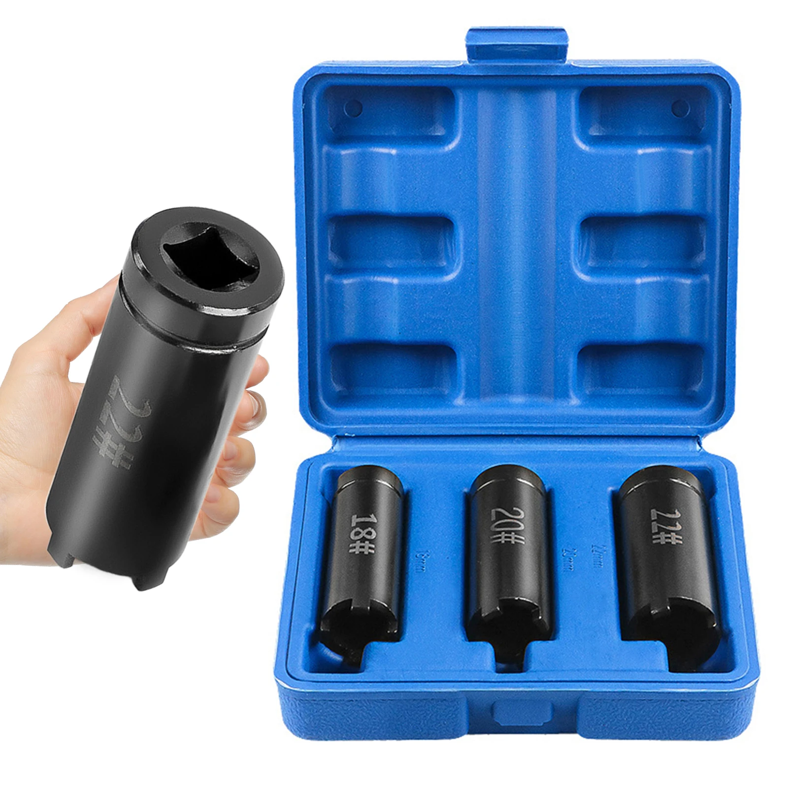 

3pcs Motorcycle Clutch Nut Remover 18mm 20mm 22mm Starter Disk Removal Tool Four Claw Socket Hand Tool for Scooter Repair