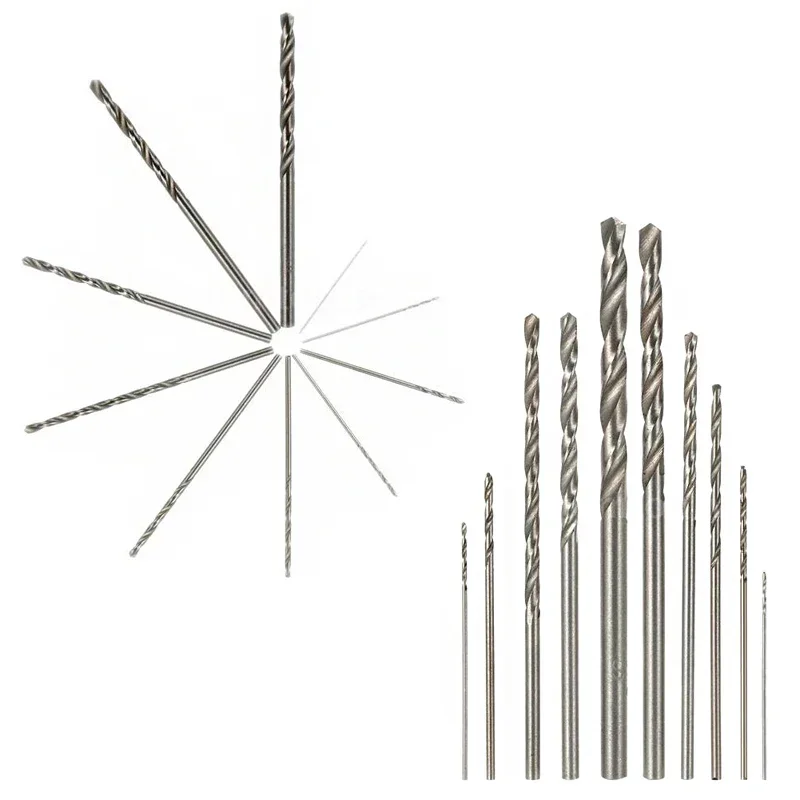 10 قطعة صغيرة عالية السرعة من الصلب الأبيض تويست الحفر HSS بت مجموعة لأداة دريمل الدوارة