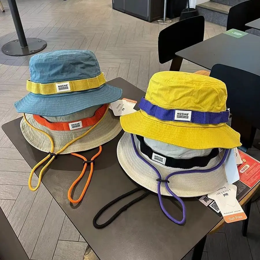 1 Stück Farbblock-Schnelltrocknender Bucket Hat im Cargo-Stil Sonnenhut für Damen Frühling Sommer Outdoor Wandern Angeln Reisen Kopfbedeckung