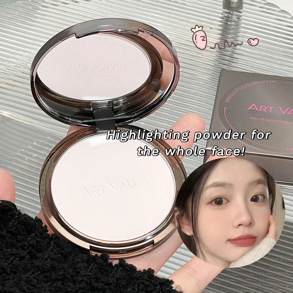 Face Setting Powder Matte Pressed Powder Oil-Control Waterproof Mineral Natural Finish Concealer Makeup Compact Powder Cosmetics