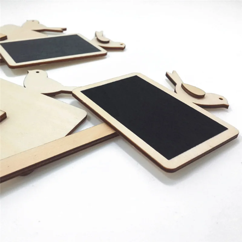 10 szt. Zestaw tablic do dekoracji bożonarodzeniowy kwiatowy DIY, kreatywna tablica ogłoszeń drewniany wystrój domu