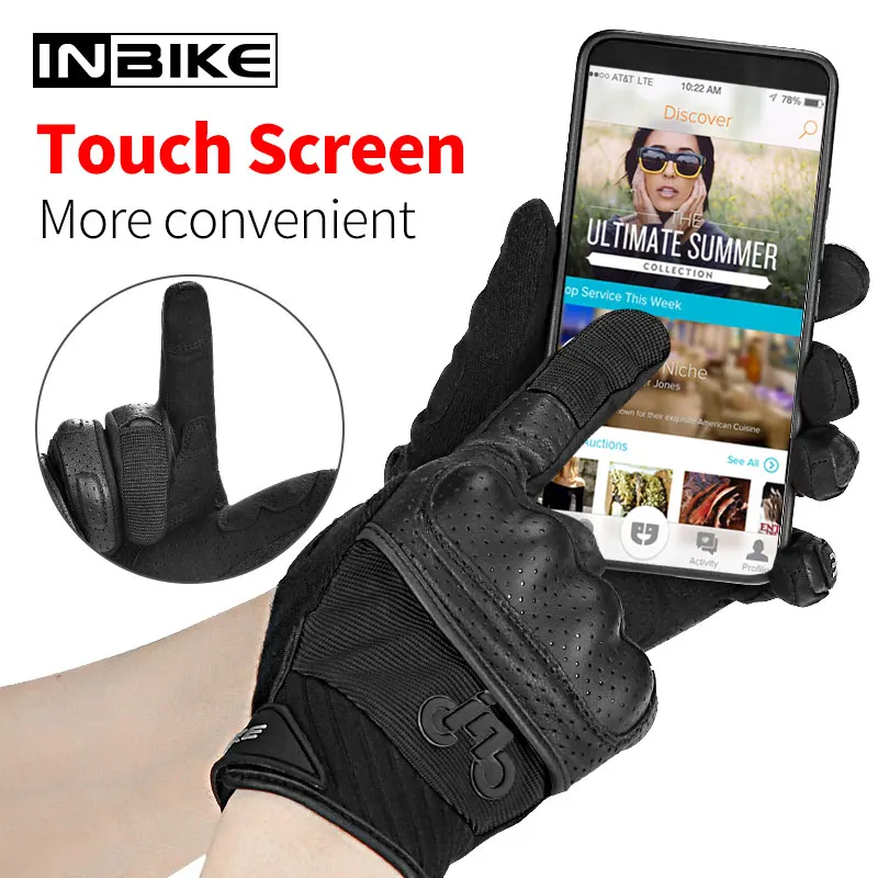 INBIKE Motorcycle Gloves for Men Motorbike Gloves Autumn Summer Motorcross Gloves Man Riding Motor Gloves For Motorcyclist IM801