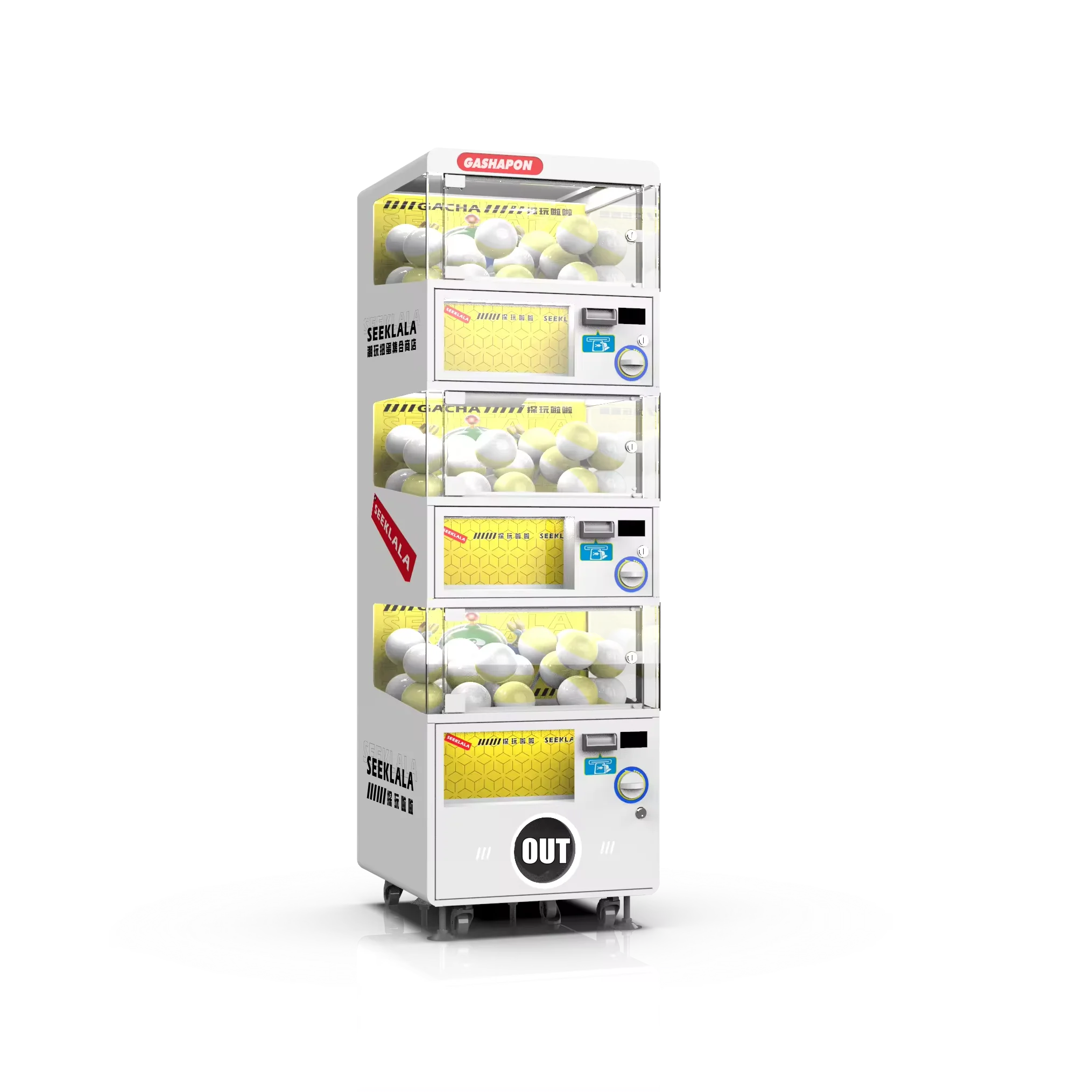 

Twisted Egg Capsule Machine Coin Operated Customized Gacha Toy Vending Machine Gachapon Bill Acceptor