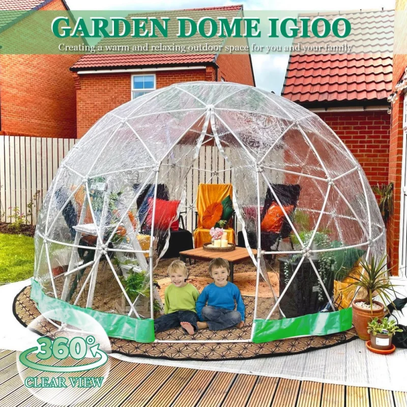 Garden Dome Igloo Bubble Tent 12FT Clear Tent Outdoor For Garden, Weather Proof Pod Camping Patio Igloo Tent