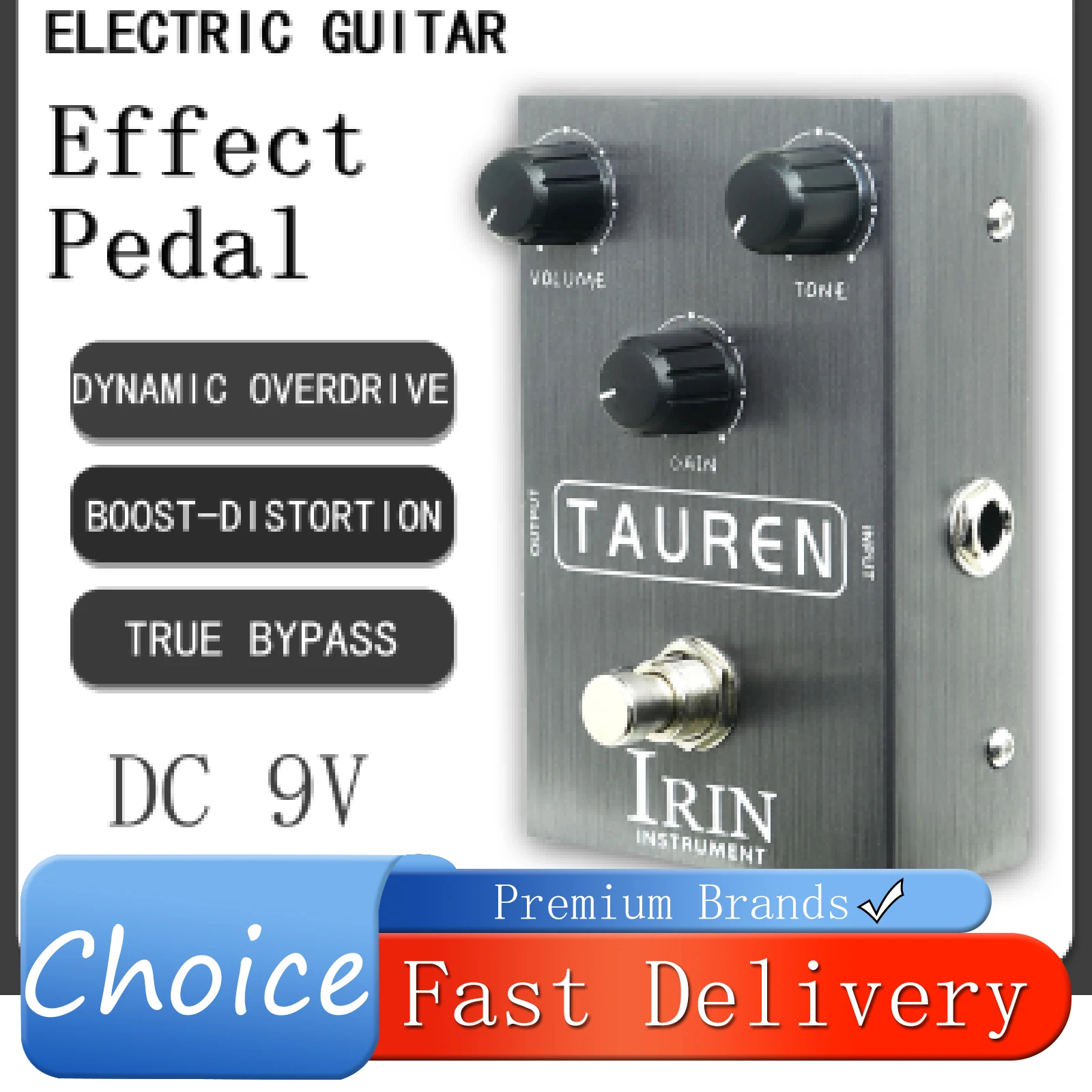 

IRIN AN-36 Tauren Electric Guitar Effect Pedal Dynamics Subtlety Overdrive Effects True Bypass Pedal Guitar Accessories Parts