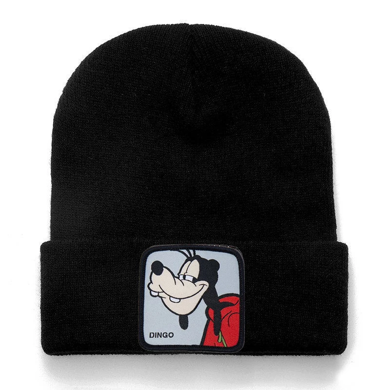 Disney Anime kapelusz Mickey Minnie kaczor Donald stokrotka głupkowata czapka z dzianiny Anime z nadrukiem jesienno-zimowym ciepłe czapki