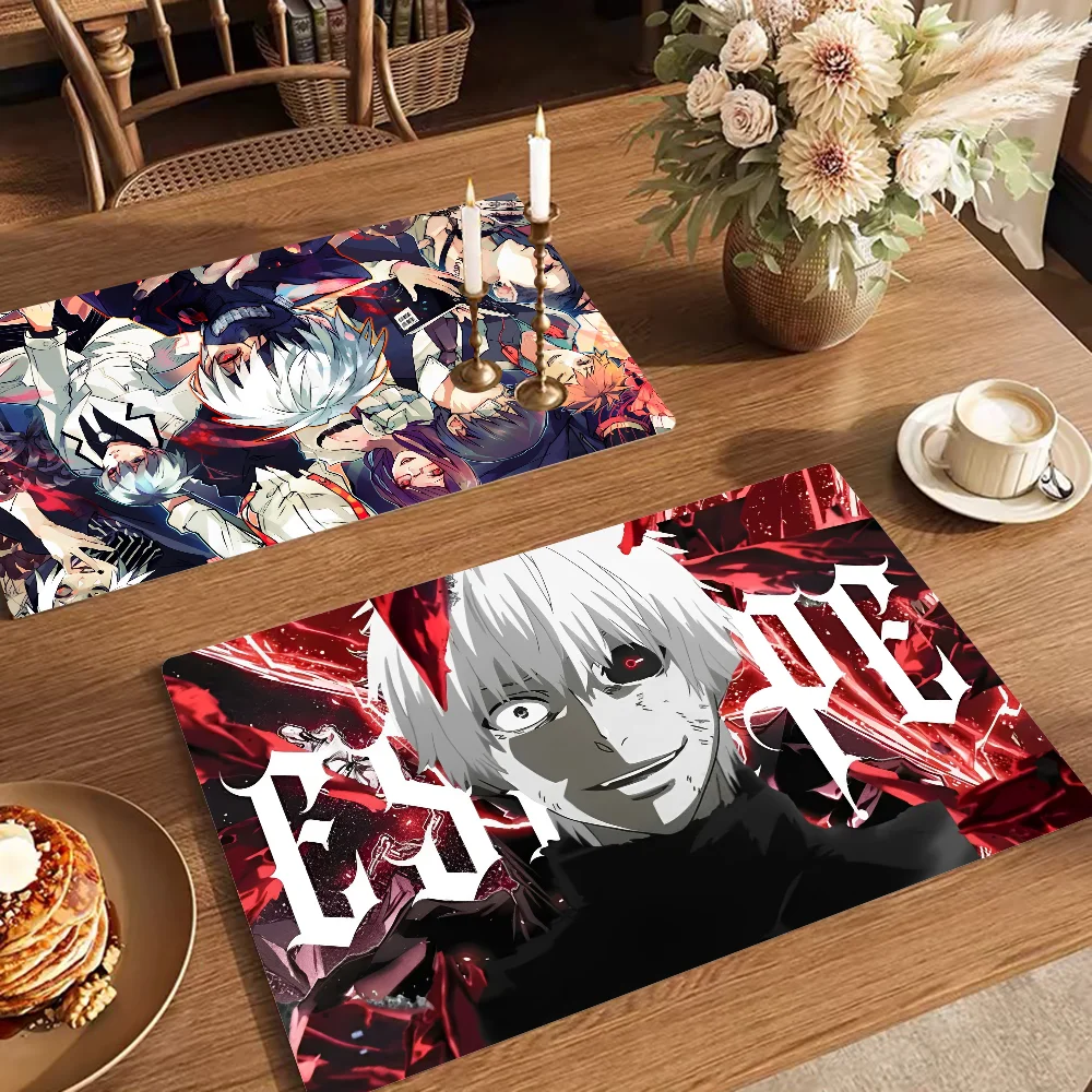 Tokyo Ghoul Popular Animation Coffee Tablewear Drain Pad Bathroom Square Absorbing Anti-slip Dry Mat Kitchen Placemat Dishes