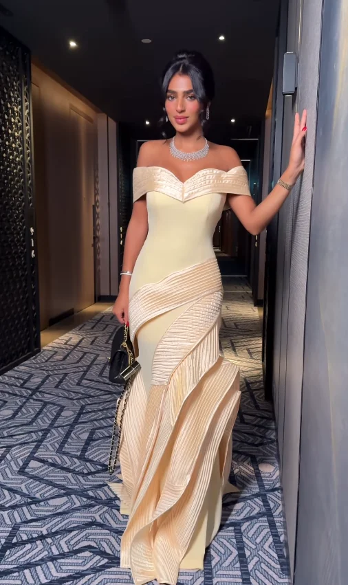 Evening Luxury Party Dresses Dubai Off-White Vintage Formal Occasion Mermaid Chiffon Prom Gowns فساتين شارون