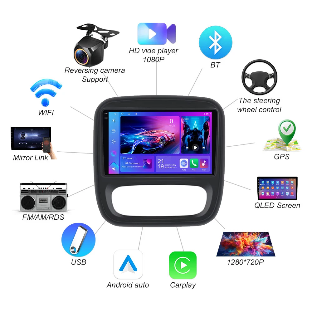 أندرويد 15 لرينو ترافيك 3 2014 -2021 لأوبل فيفارو B 2014-2018 الوسائط المتعددة فيديو السيارات راديو السيارة لاعب الملاحة لتحديد المواقع DSP #4