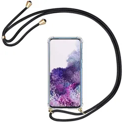 Case For Samsung Galaxy A16 A36 A56 A35 A55 A17 A37 A57 S25 S26 Ultra S24 FE Crossbody Lanyard Necklace Neck Strap Clear Cover
