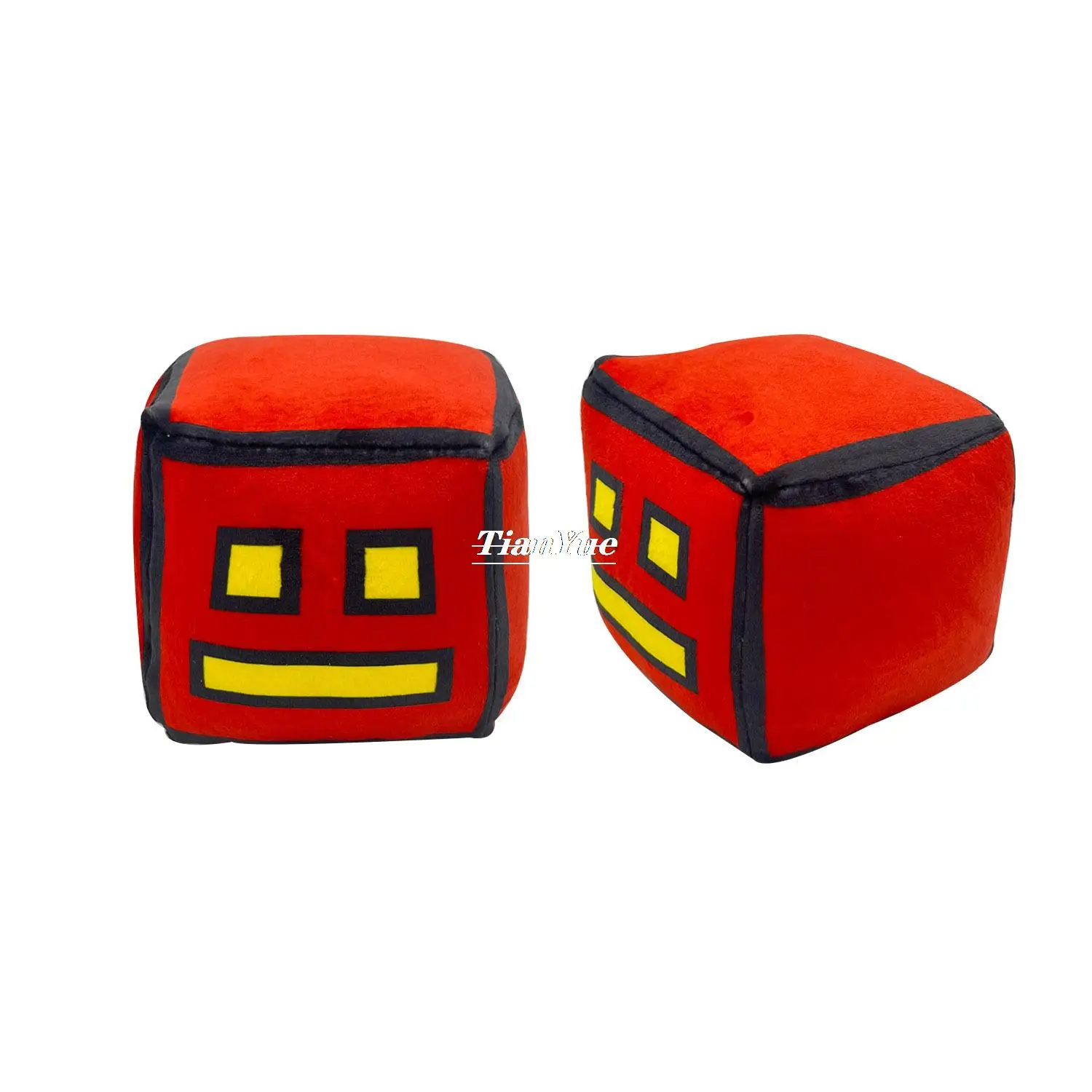 Cute Geometry dash Children\'s soft cube Stuffed Pussy Christmas Gift Toys 12cm