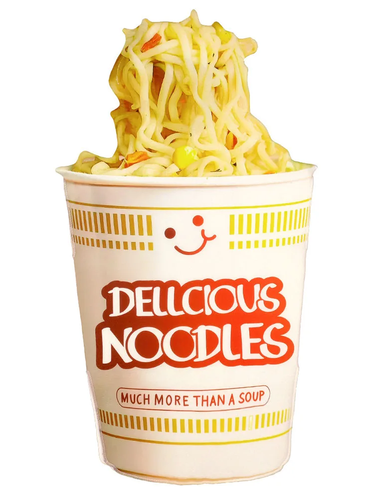 

Забавный костюм для взрослых на Хэллоуин с лапшой быстрого приготовления, костюм для выступлений с лапшой Qui-Food, маскировка, сумасшедшая забавная активация...