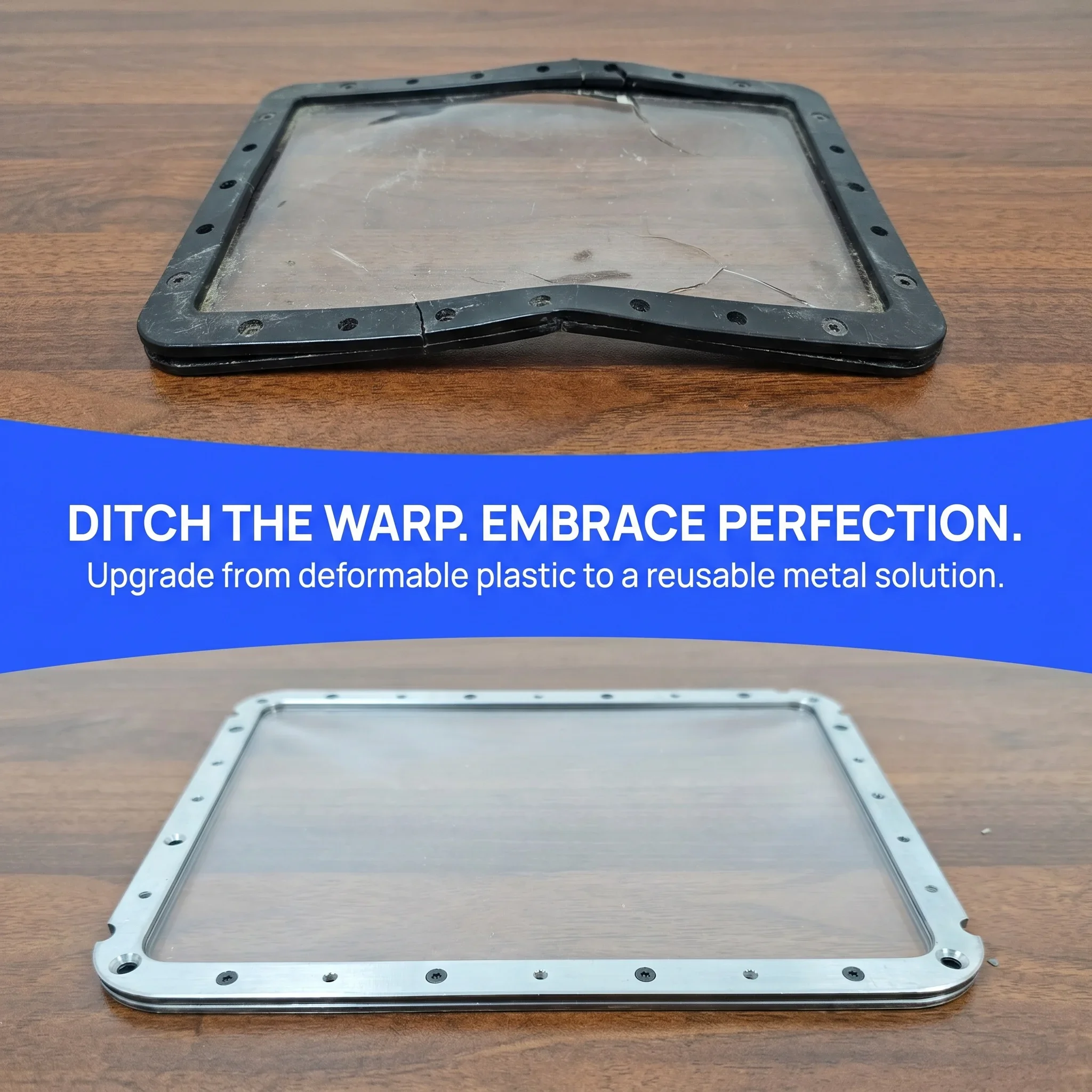 Reusable Metal Frame Release Film Holder For ANYCUBIC Photon P1 Max CNC Machined Release Film Clamp Replacement for Resin Vat 3D