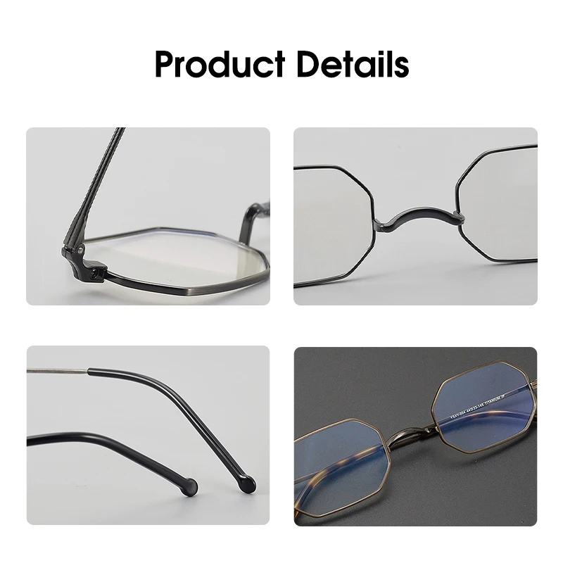 مصمم وصفة طبية فاخرة قصر النظر الرجال متعدد البؤر التقدمية التيتانيوم النساء الرجعية اللونية قصر النظر إطارات نظارات