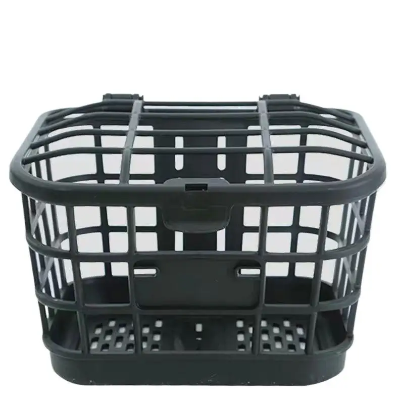 AliExpress Gmarty Hot Sale 1 Set Large Capacity Anti Extrusion Bike Front Basket Black PC Detachable Bike Basket With Lid For Electric Bike
