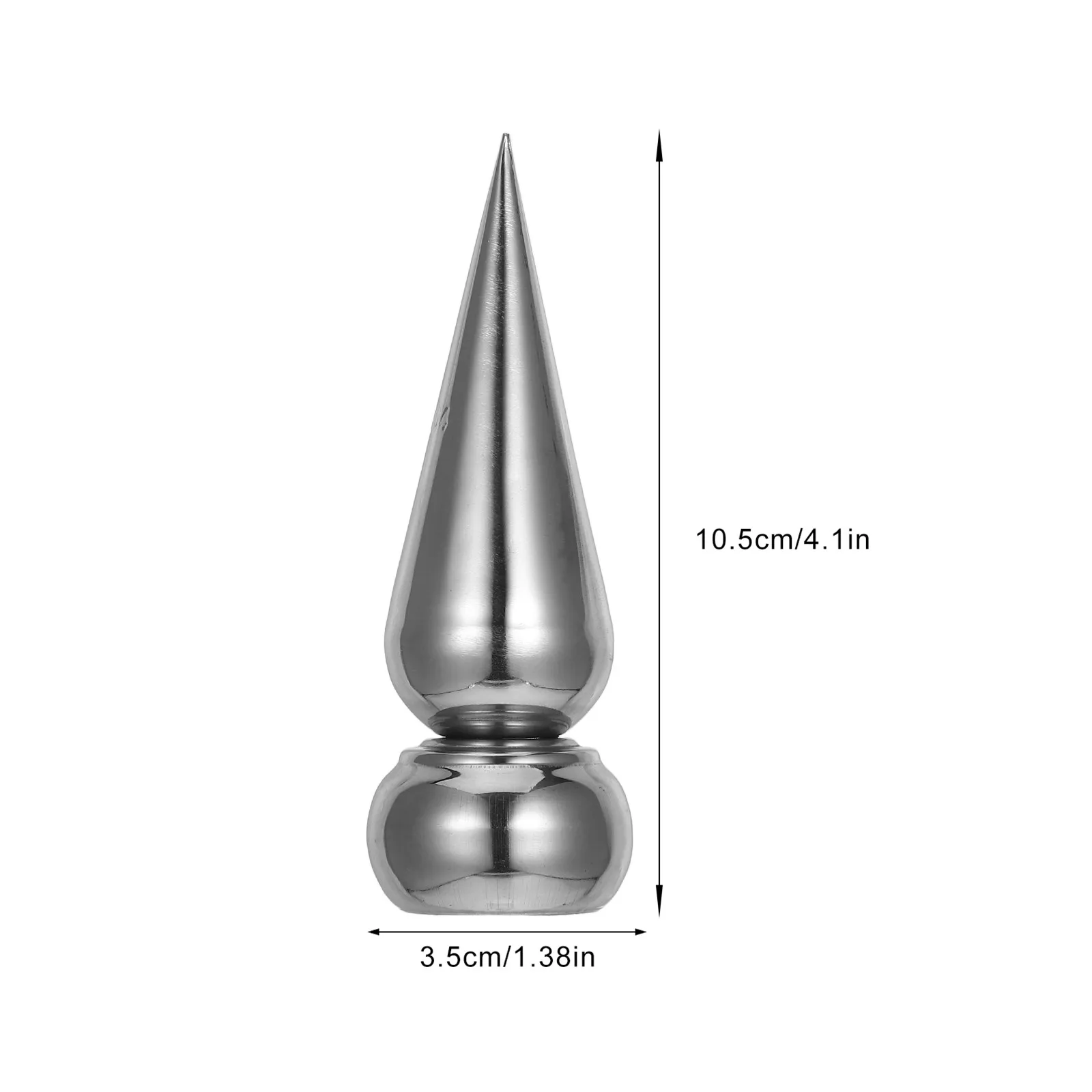 4Pcs 25Mm Round Tube Stainless Steel Conical Spearhead Fence Toppers for Garden Courtyard Privacy Security Decorative Finials