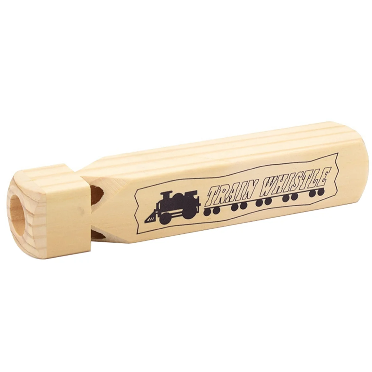 Solid Wood Train Whistle 4 Tone, Role Play Lover Wooden Whistle for Educational Party