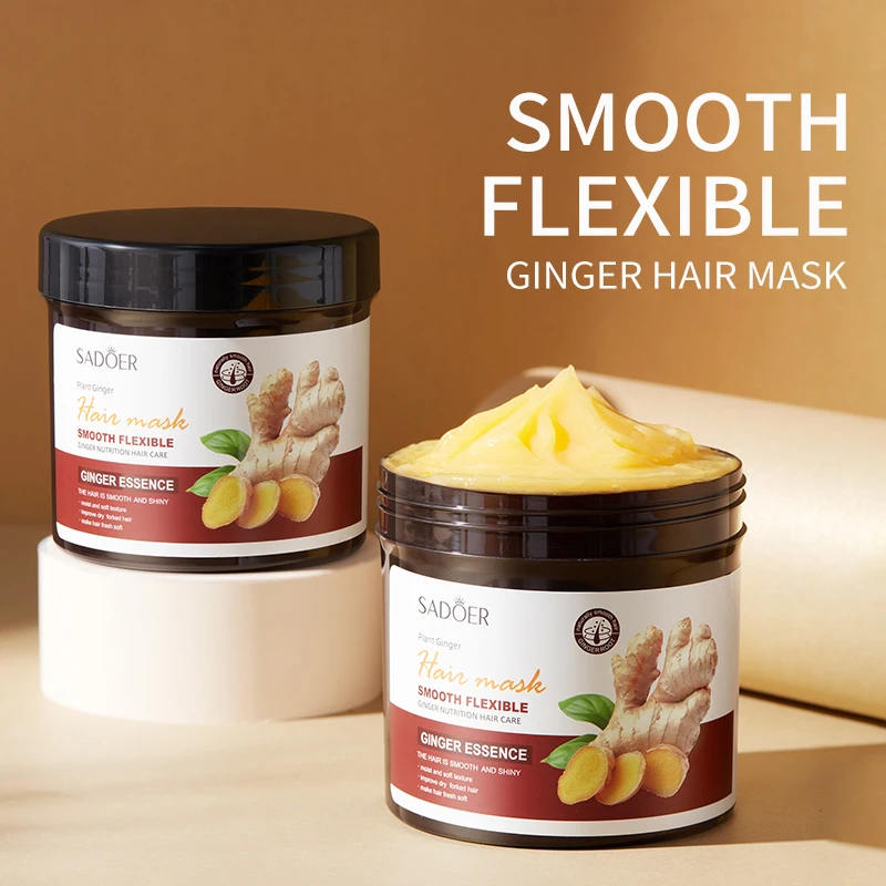 

SADOER Ginger Nourishing Deep Repairing Hair Mask Strong hair roots Softening Smoothing for Dry Damaged Hair All Hair Type