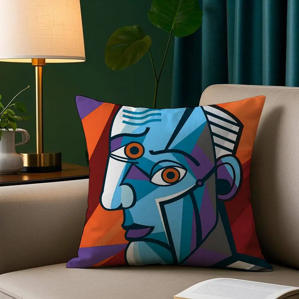 Abstract Pablo Picasso Double-sided Printed pillow cover Short plush Suitable living rooms bedrooms sofas throw cushion cover