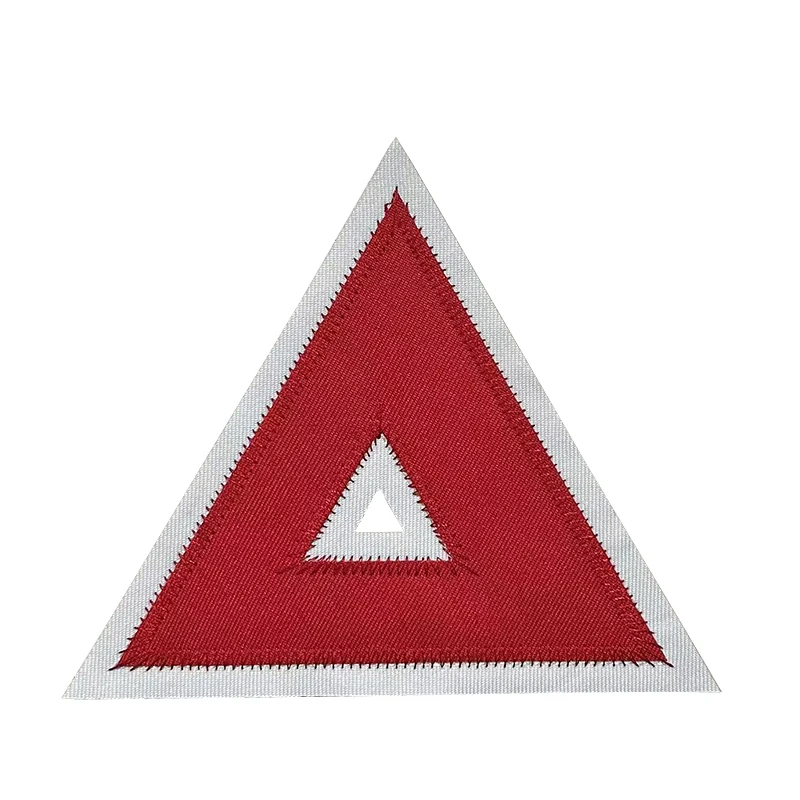 Twill Sorority Individual letters Embroidered Iron on Patch for Coat, Delta Sigma Theta, Greek Letters, Red&White, 5