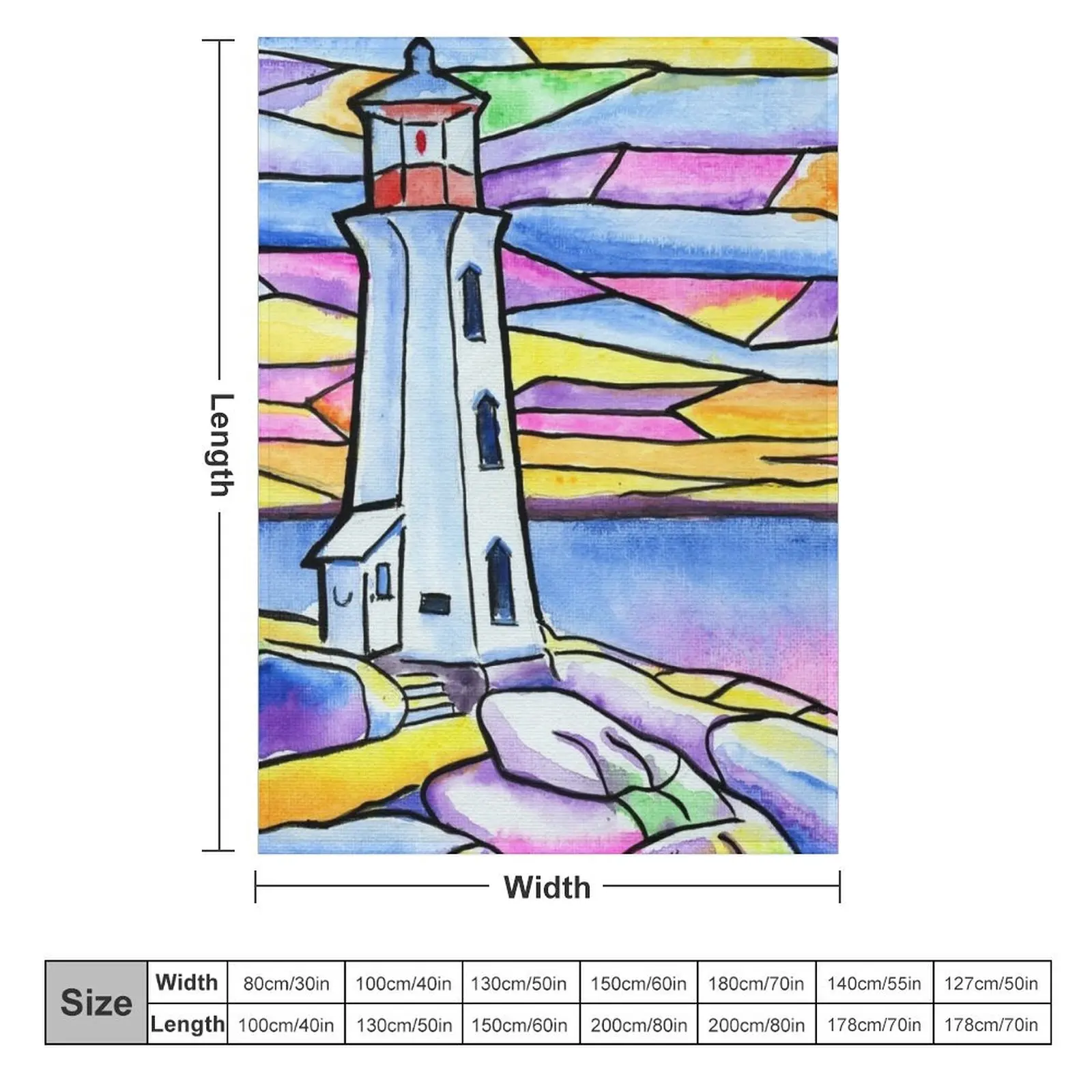 Sacred Light Peggys Cove Lighthouse Throw Blanket Luxury Brand Summer Blankets