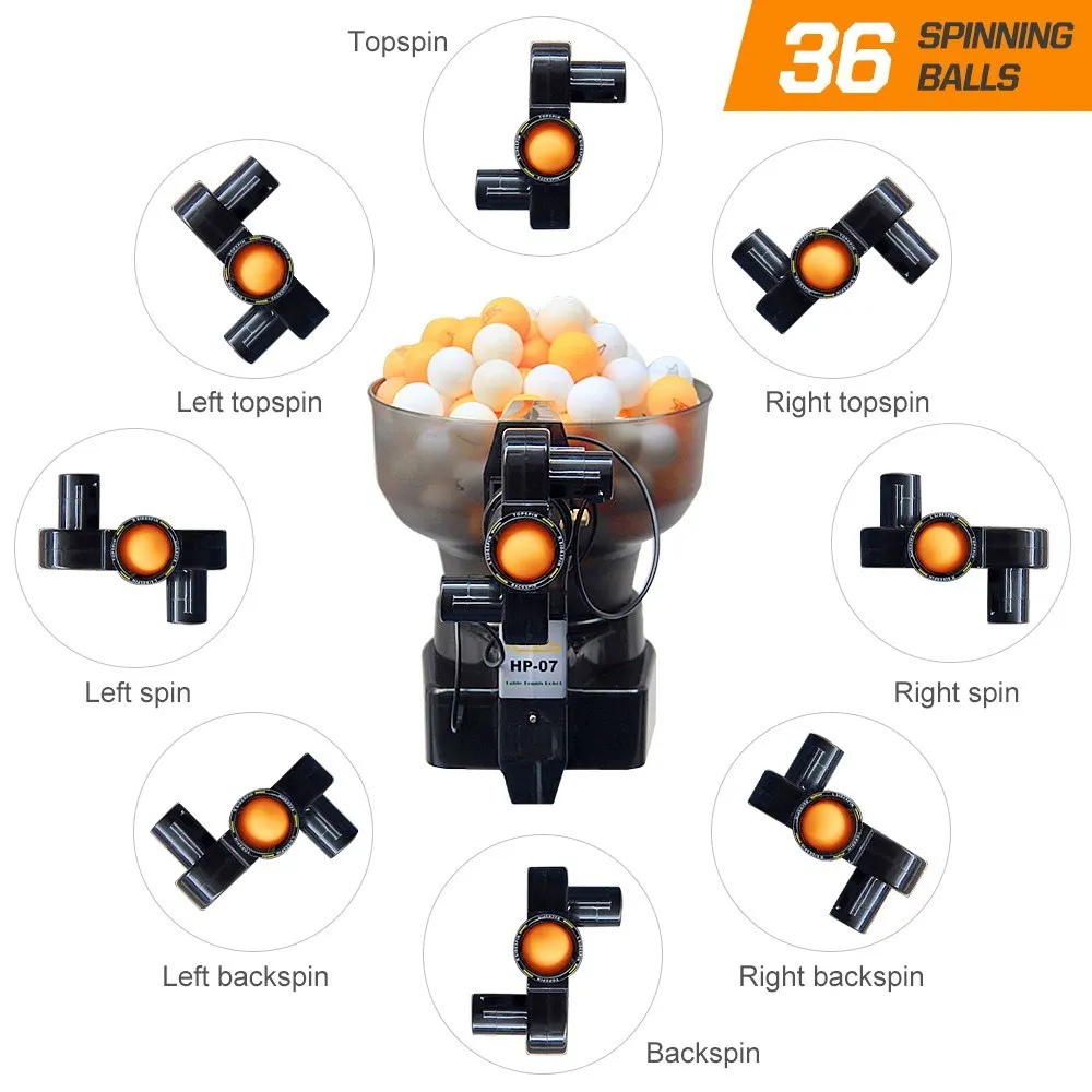 Table Tennis Robot Ping Pong Ball Machine Serves 40mm Regulation Ping Pong Balls Automatic Table Tennis Machine for Training Sol