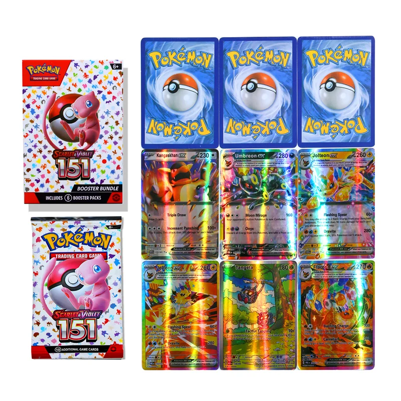 Pokemon Card SV8.5 v10 MEGA EVOLUTION Scarlet Violet American Edition 151Booster Bundle Black Bolt Battle Transaction Card