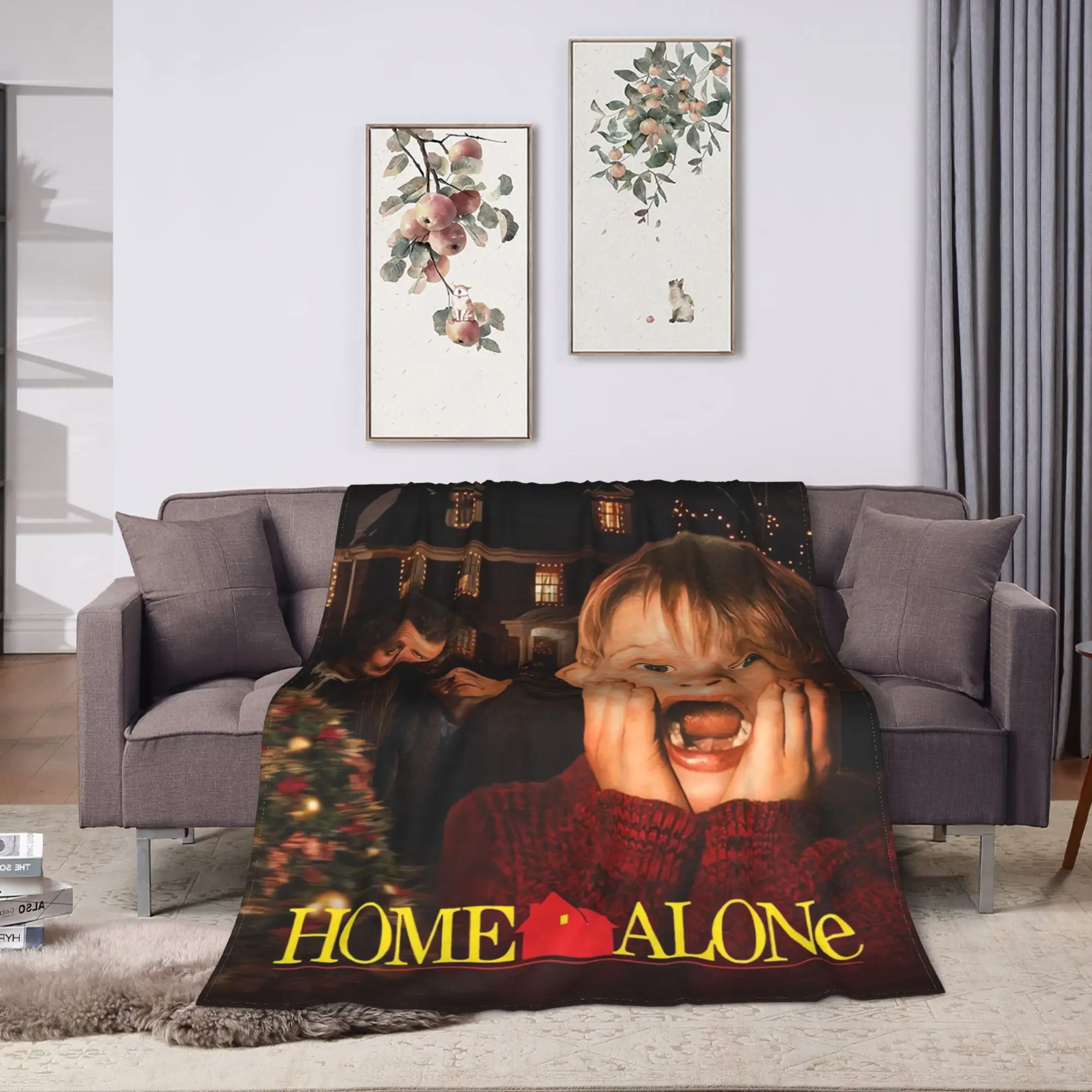 Home Alone Movie Kevin Blanket Xmas Merry Christmas Soft Fashion Plush Throw Blanket For Outdoor Flannel Bedspread Bed Cover
