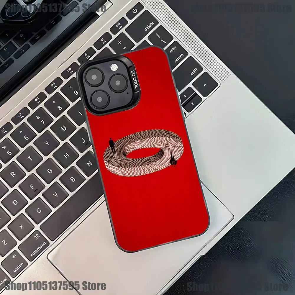 حافظة هاتف Twin Peaks Fire Walk With Me لهاتف iPhone 17,16,15,14,13,12,11,Pro,XS,Max,Plus,Mini,SE4,E غطاء أسود غير لامع مقاوم للصدمات