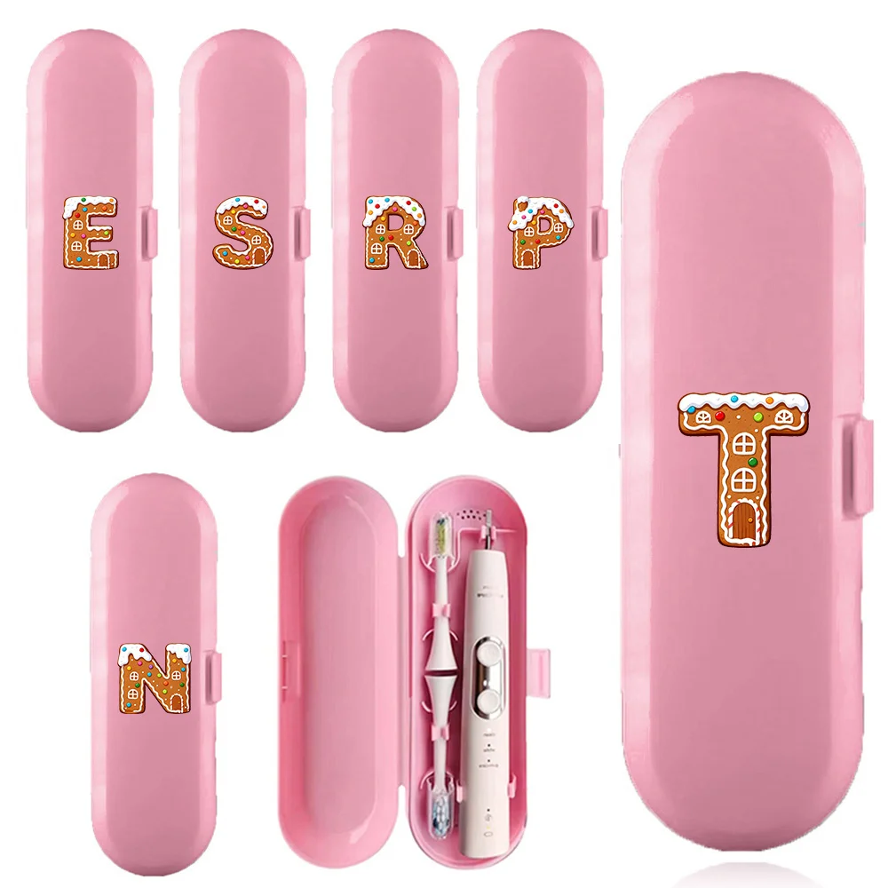 

Portable Travel Toothbrush Storage Case Electric Toothbrush Box Wear Resistant and Durable with Air Holes Gingerbread Pattern