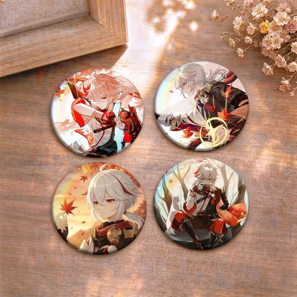 Genshin Impact Kaedehara Kazuha  Badge Metal Decorative Brooch Pins for Backpack Clothes Jacket Accessories,Souvenir Gift
