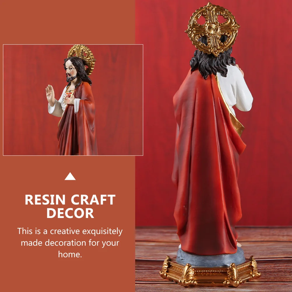 

Jesus Resin Desktop Ornament Exquisite Simulation Jesus Statue Creative Home Decorative Accent Home Decoration