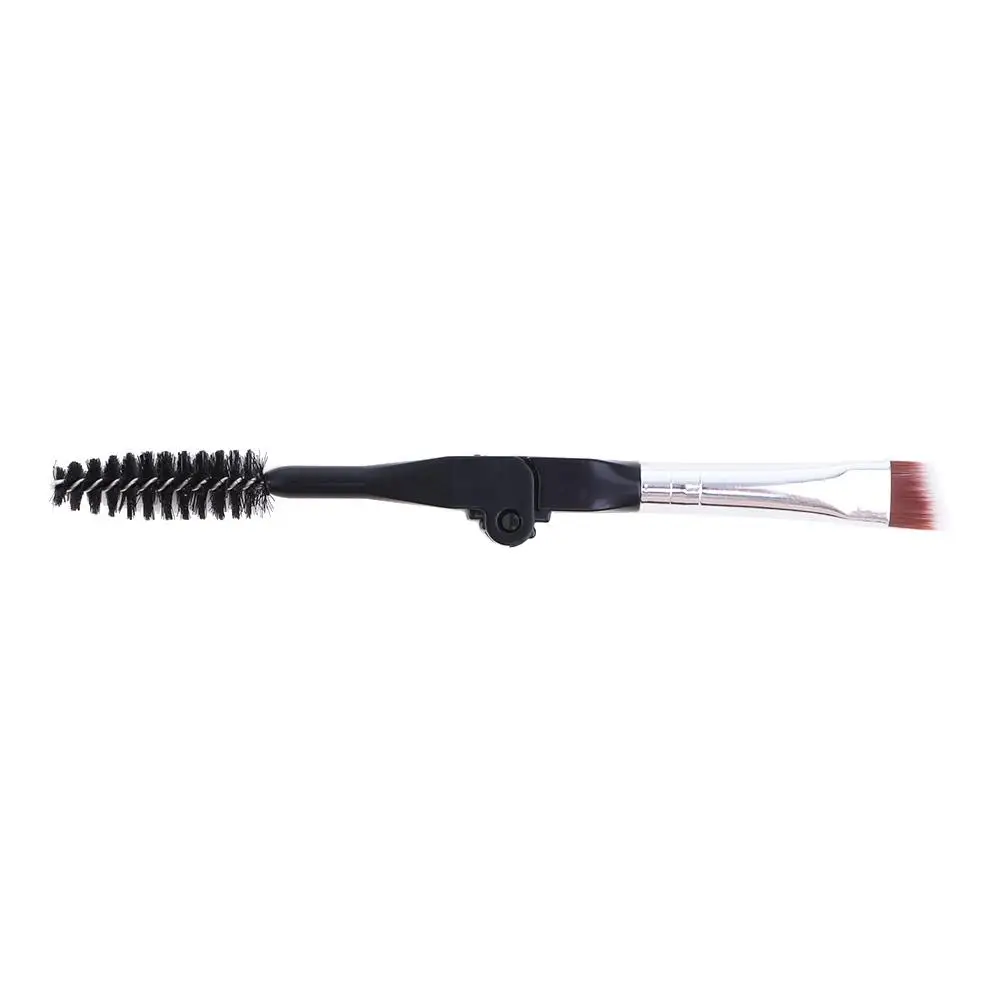 Girls Portable Eyelash Separator Makeup Brush Duo Angled Eyebrow Brush Mascara Applicator Foldable Eyebrow Brush Spoolie Brush