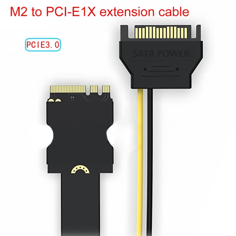 PCI-E Extension Cable PCI-E3.0 M.2 To PCI-E1X Supports M.2 A.Ekey Interface Full-Speed Stable Lossless Signal