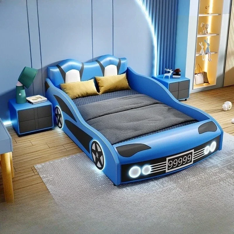 g*-Decoration Full King Size Frames car children bed Queen Twin Luxury Wooden Modern kids bed Wooden base bedroom furniture