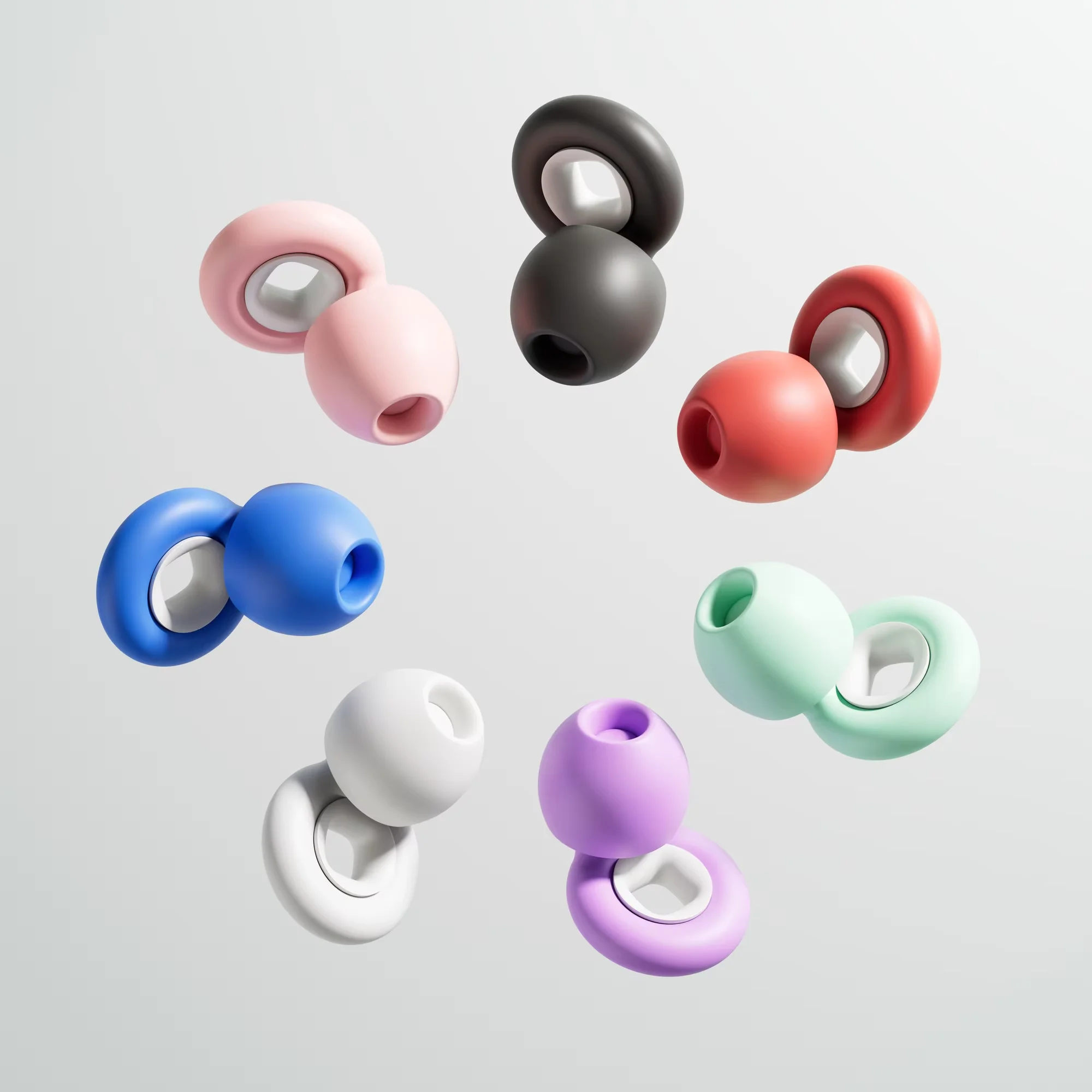 Reusable Silicone Earplugs Wear-Resistant Noise Reduction for Live Shows Swimming Night Rest Study Home Daily Ear Protection