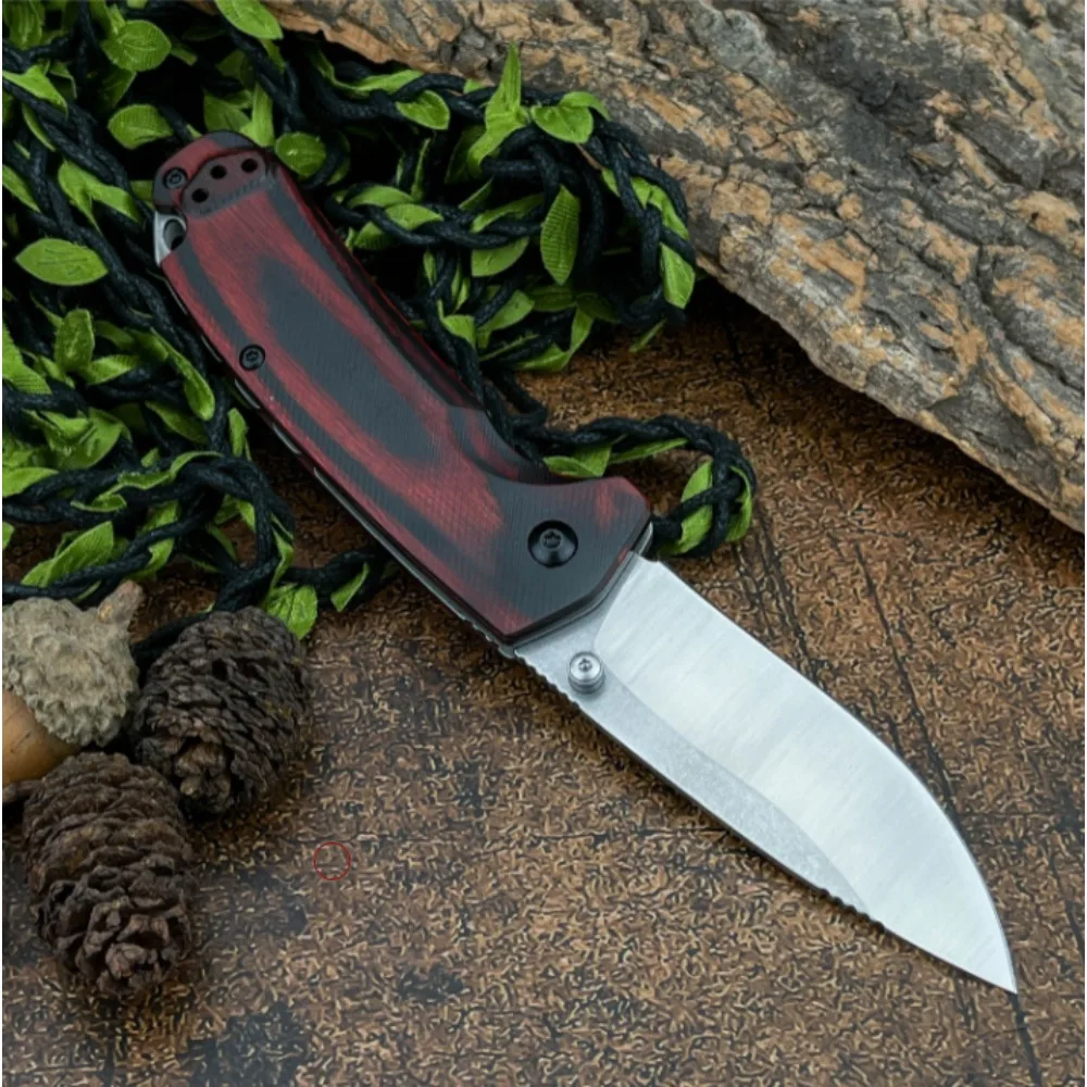 

BM15031 folding knife with stable wooden handle, 8CR blade, camping portable outdoor tool, a gift for men