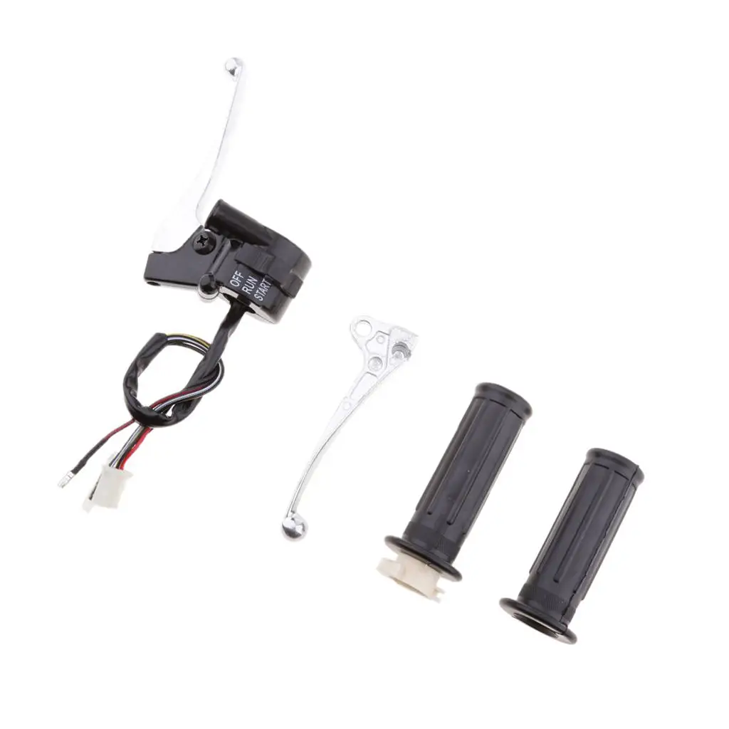 

Brake Lever Set with Switch Throttle Cable Control Handle Grips for Yamaha PW50 Dirt Bike