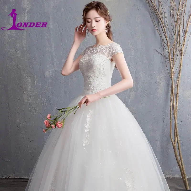 White Lace Nobia Brides Wedding Dresses Pearls Beading Short Wedding Dress For The Bride Marriage Day