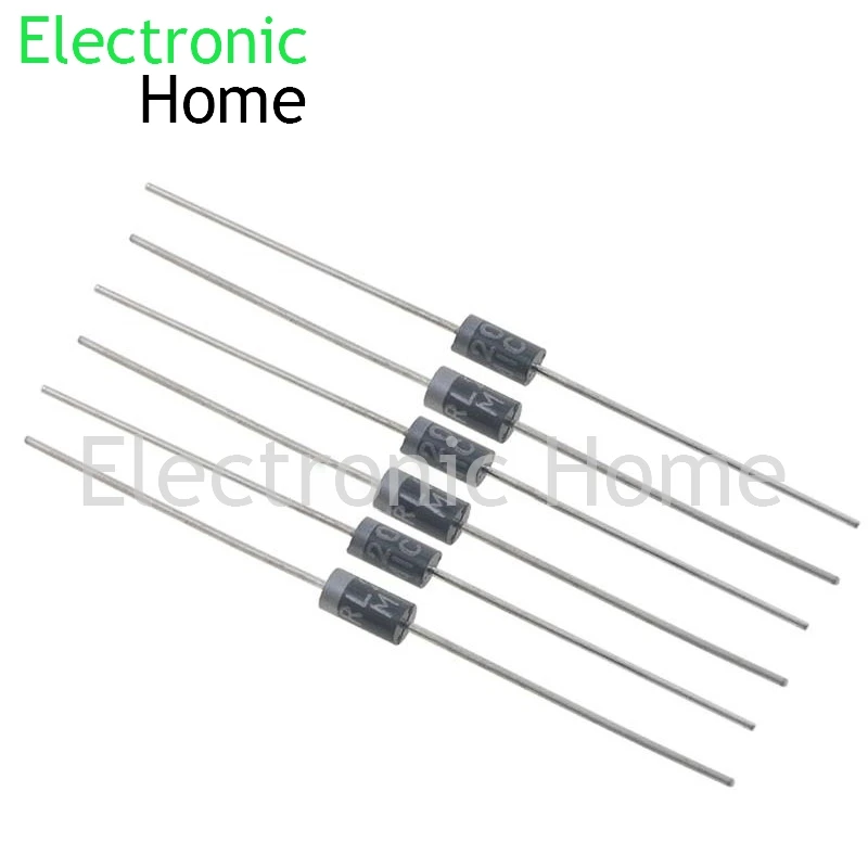 200PCS RL207 RL257 Universal Rectifier Diode 2.5A1kV 2A1000V Direct Insertion DO-15 for Electronics Market