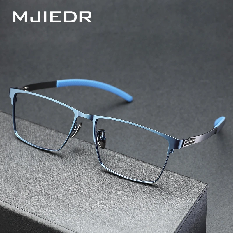 Fashion Men's Business Sports Optical Prescription Glasses Men Alloy Optical Eyewear Frame Screwless Design 2024 New Style