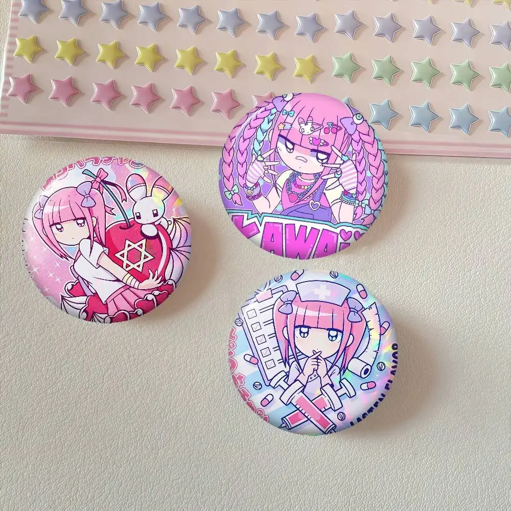 Cute M-Menhera C-Chan Girl    Anime Button Pin Handmade Brooch For Clothes Cartoon Badge Backpack Decoration Jewelry Accessories