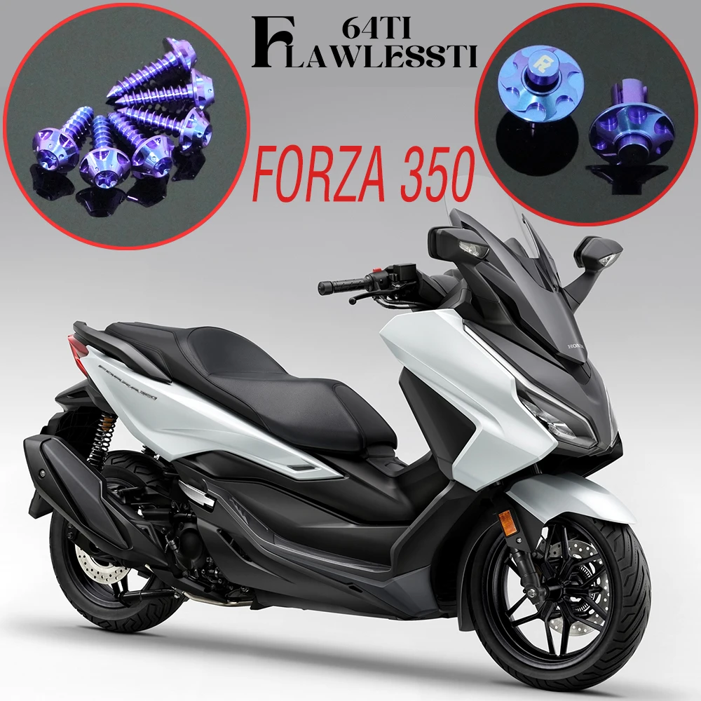 FLAWLESSTI Gr5 Titanium Bolts Front Fender Switch Mirror Plug Rear Caliper Tail Footrest Exhaust Sensor Bolt For Honda Forza 350