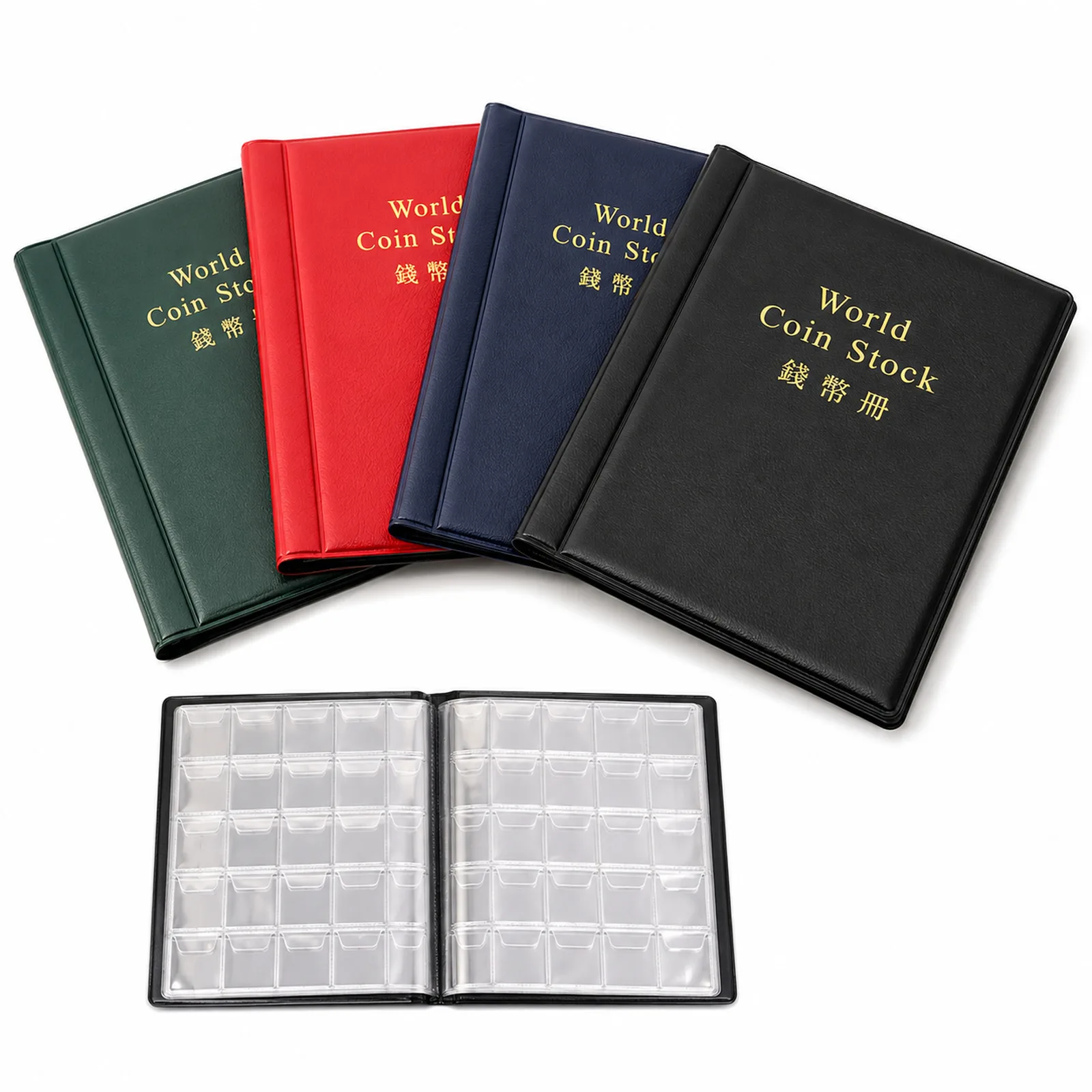 1pcs 60/120/240 Pockets Album For Coining Collection Book Home Decoration Photo Album Holders Collection Book Scrapbook