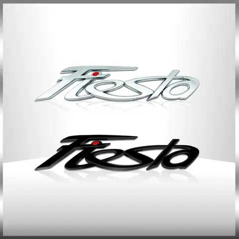 자동차 스타일링 블랙 실버 피에스타 엠블럼 배지 자동 뒷 트렁크 편지 스티커 자동차 테일 배지 장식 자동차 액세서리