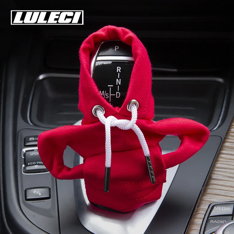 LULECI Gear Shift Hoodie Cover Shift Cover Gear Handle Decoration Fits Manual Automatic Universal Car Shift Lever Interior Decor