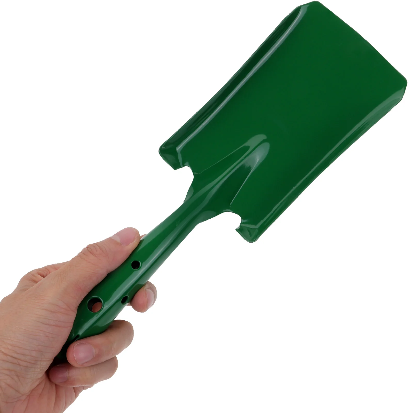 Green Iron Hand Spade for Fireplace Ash Cleaning Small Coal Home Gardening Outdoor Activities Extra Large Smooth Edge